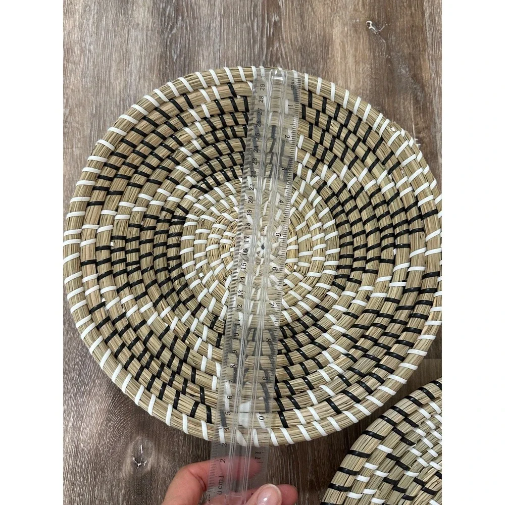 MRDMADE wall art decor baskets set of 5 Handmade natural Woven Boho